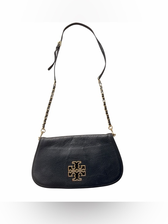 Tory Burch Handbags - Tory Burch Britten Convertible Clutch Crossbody Black Gold leather bag